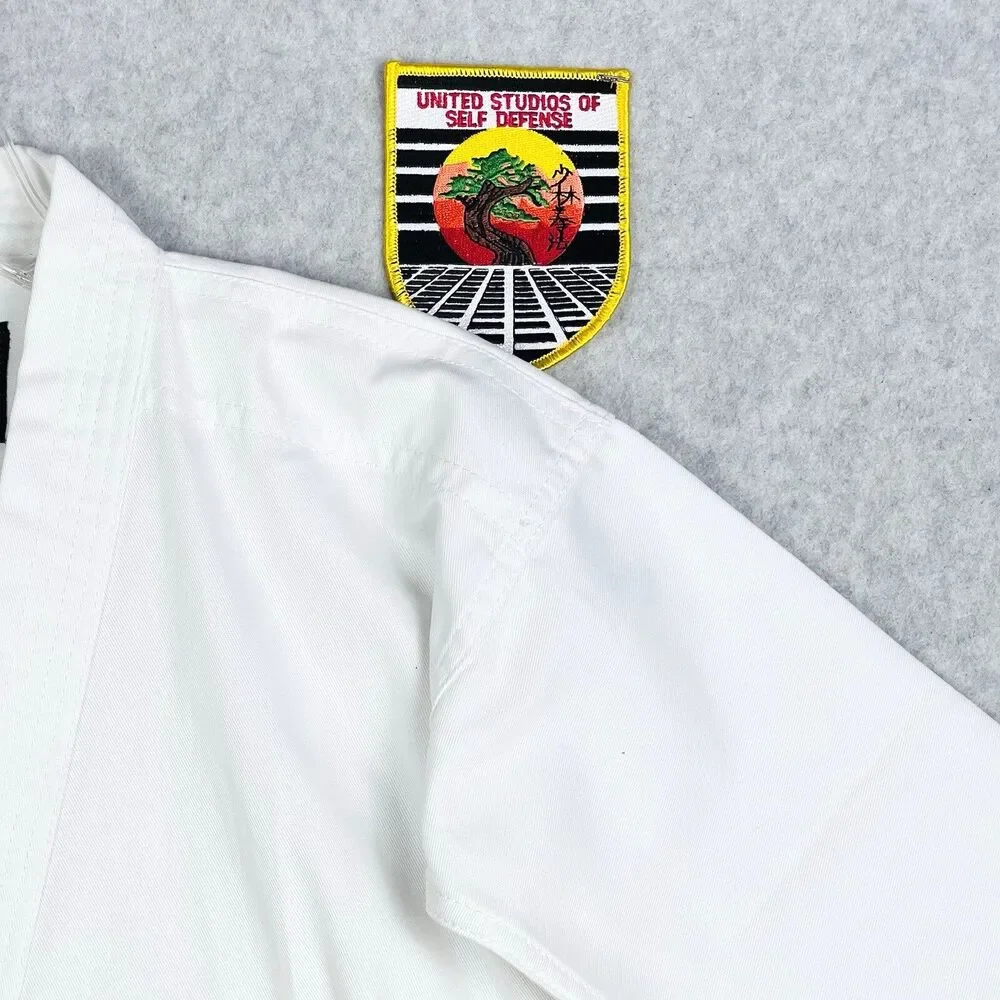 Bushido Kids 00/120 White Karate Gi Uniform Yellow Belt Martial Arts Taekwondo
